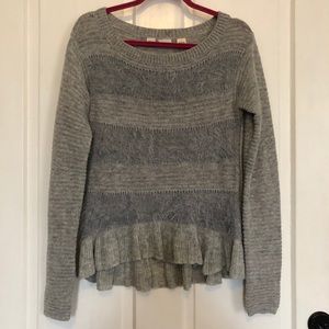 Anthropologie Sleeping on Snow Gray Nuvola Sweater Size Small